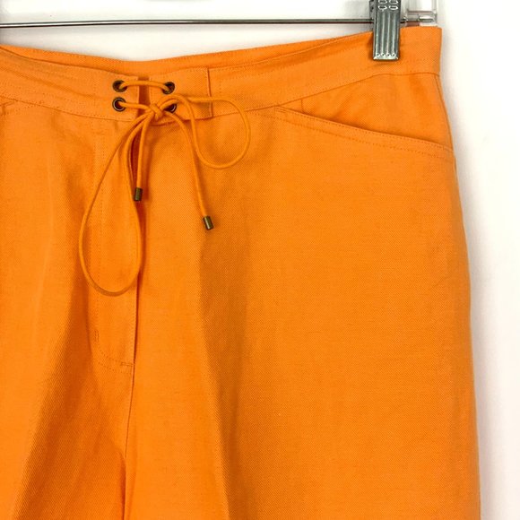 Talbots High Waisted Tapered Leg Irish Linen Pants Sz 10 - Picture 4 of 16